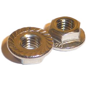 M6 A4 316 Stainless Steel Serrated Flange Nuts